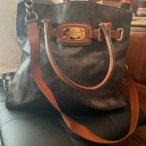 Used Michael Kors Brown Monogram Purse